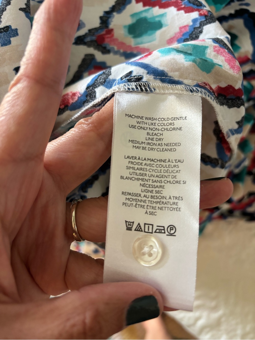 Anthropologie Maeve Betina Tiered Ikat Multi-Color Printed Maxi Dress in Medium - Picture 3 of 6